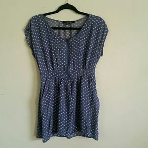 Forever 21 Blue Polka Dot Dress (Has Pockets)